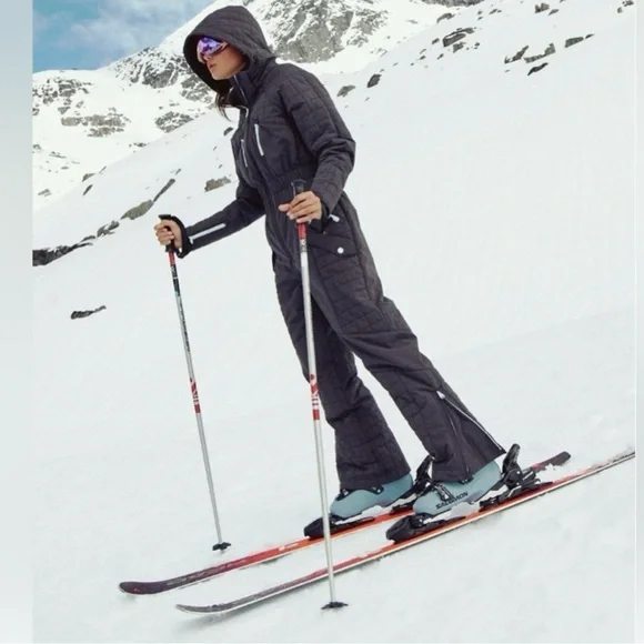 NWT Free People All Prepped Ski Suit Black - Picture 2 of 6